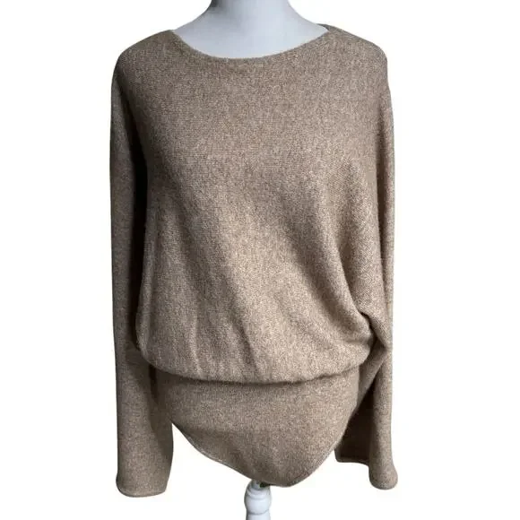 Zara Taupe Textured Wool & Camel Knit Bodysuit Size Large - Picture 8 of 15